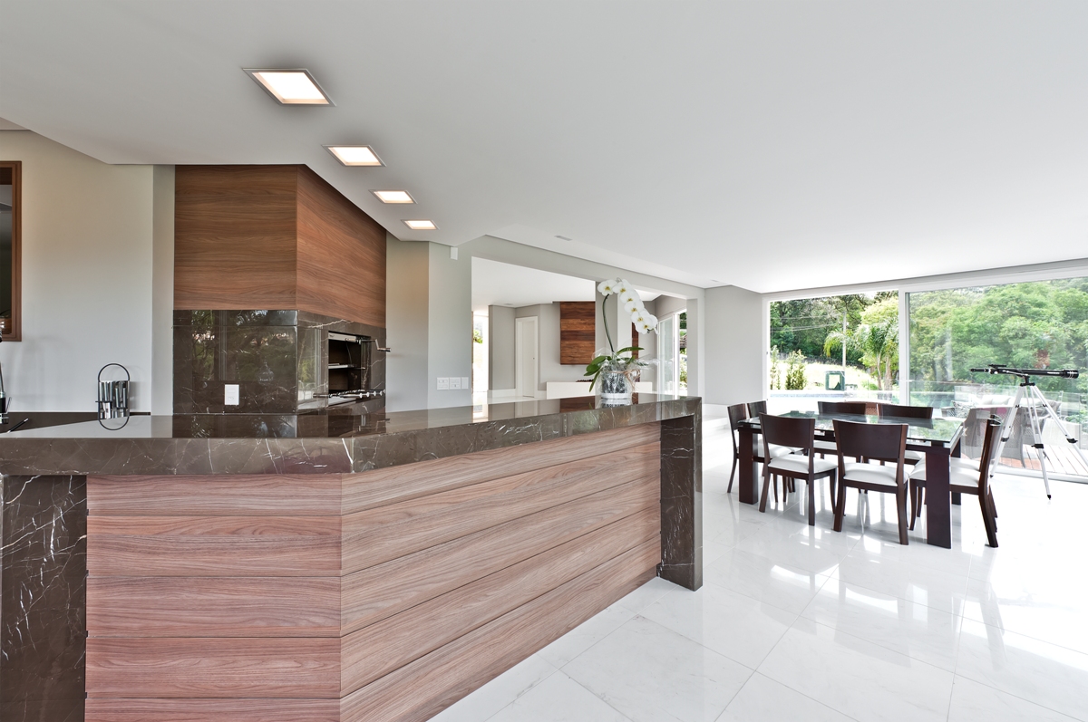 Espaco gourmet em marmore broze armani